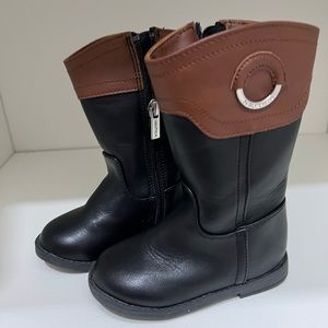 Nautical toddler knee high boots